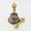 Five Metal Alloy Gold Plated Tibetan Dorje and Drilbu Set