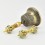 Five Metal Alloy Gold Plated Tibetan Dorje and Drilbu Set