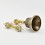 Five Metal Alloy Gold Plated Tibetan Dorje and Drilbu Set
