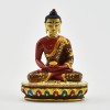 Machine Made, Hand Painted Copper Alloy with Gold Plated 2.5" Amitabh Buddha Statue