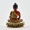 Machine Made, Hand Painted Copper Alloy with Gold Plated 2.5" Amitabh Buddha Statue