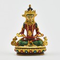 Machine Made, Hand Painted Copper Alloy with Gold Plated 2.5" Aparmita Buddha Statue