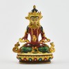 Machine Made, Hand Painted Copper Alloy with Gold Plated 2.5" Aparmita Buddha Statue