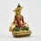 Machine Made, Hand Painted Copper Alloy with Gold Plated 2.5" Aparmita Buddha Statue