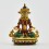 Machine Made, Hand Painted Copper Alloy with Gold Plated 2.5" Aparmita Buddha Statue