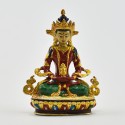 Machine Made, Hand Painted Copper Alloy with Gold Plated 2.5" Aparmita Buddha Statue