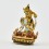 Machine Made, Hand Painted Copper Alloy with Gold Plated 2.25" Chenrezig Buddha Statue