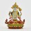 Machine Made, Hand Painted Copper Alloy with Gold Plated 2.25" Kharchheri Buddha Statue