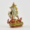 Machine Made, Hand Painted Copper Alloy with Gold Plated 2.25" Kharchheri Buddha Statue