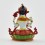Machine Made, Hand Painted Copper Alloy with Gold Plated 2.25" Kharchheri Buddha Statue