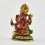 Machine Made, Hand Painted Copper Alloy with Gold Plated 2.5" Four Armed Ganesha Statue