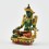 Machine Made, Hand Painted Copper Alloy with Gold Plated 2.75" Green Tara Statue
