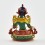 Machine Made, Hand Painted Copper Alloy with Gold Plated 2.75" Green Tara Statue