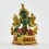 Machine Made, Hand Painted Copper Alloy with Gold Plated 2.25" Green Tara Statue