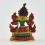 Machine Made, Hand Painted Copper Alloy with Gold Plated 2.25" Green Tara Statue