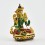 Machine Made, Hand Painted Copper Alloy with Gold Plated 2.75" Green Tara Statue
