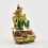Machine Made, Hand Painted Copper Alloy with Gold Plated 2.75" Green Tara Statue