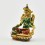 Machine Made, Hand Painted Copper Alloy with Gold Plated 2.75" Green Tara Statue