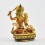 Machine Made, Hand Painted Copper Alloy with Gold Plated 2.5" Manjushri Statue
