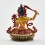 Machine Made, Hand Painted Copper Alloy with Gold Plated 2.5" Manjushri Statue