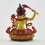 Machine Made, Hand Painted Copper Alloy with Gold Plated 2.5" Manjushri Statue