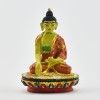 Machine Made, Hand Painted Copper Alloy with Gold Plated 2.25" Sakyamuni Buddha Statue