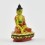 Machine Made, Hand Painted Copper Alloy with Gold Plated 2.25" Sakyamuni Buddha Statue
