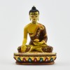 Machine Made, Hand Painted Copper Alloy with Gold Plated 2.5" Sakyamuni Buddha Statue