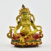 Machine Made, Hand Painted Copper Alloy with Gold Plated 2.75" Yellow Dzambhala  Statue