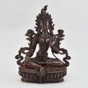 Hand Made Fine Quality Copper Alloy in Oxidation Finish 8.75” Green Tara / Drolma Statue
