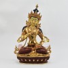 Hand Made Copper Alloy with Gold Gilded and Hand Painted Face 12.75" Vajrasattva Statue