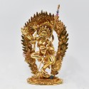 Hand Made Copper Alloy with 24 Karat Gold Gilded 7.5" Vajravarahi Jogini Statue