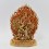 Hand Made Copper Alloy with Gold Gilded and Face Painted 11.75" Meghsambara Statue