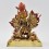 Hand Made Copper Alloy with Gold Gilded and Face Painted 11.75" Meghsambara Statue