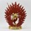 Hand Made Copper Alloy with Gold Gilded and Face Painted 14.5" Simha Mukha Yogini Statue