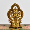 Machine Made with Hand Finishing Touch Gold-Plated Copper Alloy 6"  Maitreya Buddha Statue