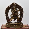 Tibetan Buddhist Religious Copper Alloy in Oxidation Finish 7.75" Copper Chakrasamvara Statue