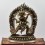 Tibetan Buddhist Religious Silver Plated Copper Alloy in Oxidation Finish7.75" Copper Chakrasamvara Statue