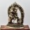 Tibetan Buddhist Religious Silver Plated Copper Alloy in Oxidation Finish7.75" Copper Chakrasamvara Statue