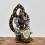Machine Made with Hand Finishing Touch Silver Plated Oxidized Copper Alloy 5.75"  Maitreya Buddha Statue