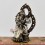 Machine Made with Hand Finishing Touch Silver Plated Oxidized Copper Alloy 5.75"  Maitreya Buddha Statue