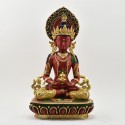 Hand Made Gold Gilded Copper Alloy Painted 16" Aparamita Statue