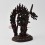 Hand Made Lost Wax Method, Oxidized Copper Alloy 7.75" Dakini Simhamukha Statue