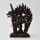 Hand Made Lost Wax Method, Oxidized Copper Alloy 7.75" Dakini Simhamukha Statue