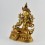Hand Made Gold Gilded Copper Alloy with Hand-Painted Face 13" Green Tara Statue