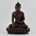 Hand Made Copper Alloy in Oxidation Finish 10.5" Shakyamuni Buddha Statue