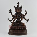 Hand Made Copper Alloy in Oxidation Finish 15" Ushnishavijaya Statue