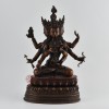 Hand Made Copper Alloy in Oxidation Finish 15" Ushnishavijaya Statue