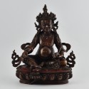 Hand Made Copper Alloy in Oxidation Finish 11" Yellow Jambhala Statue