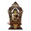 Hand Made  Gold Gilded Copper Alloy with Hand-Painted Face 17" Medicine Buddha on Throne Sculpture